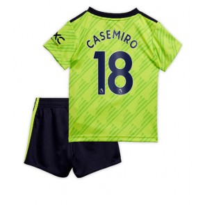 Manchester United Casemiro #18 kläder Barn 2022-23 Tredje Tröja Kortärmad (+ korta byxor)